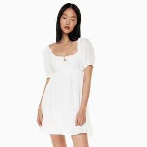 Aritzia Sunday Best NWT White Puff Sleeve Dress